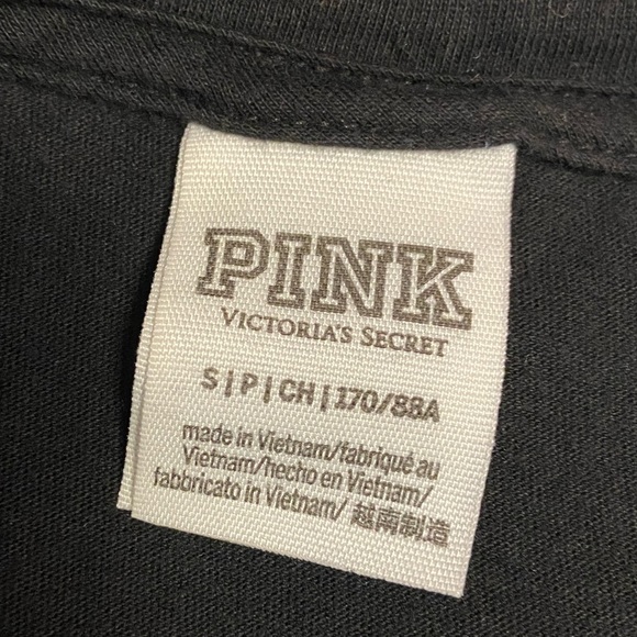 Victoria’s Secret PINK Black Lace Sleeves Top - Picture 5 of 16